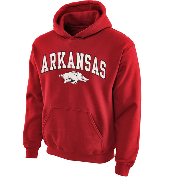 Men NCAA Arkansas Razorbacks Youth Midsized Pullover Hoodie Cardinal->youth ncaa jersey->Youth Jersey